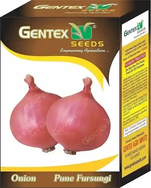 Gentex Pune Fursungi Onion Seeds, Pyaaj Ke Beej, Pink Light Red and Round Shape