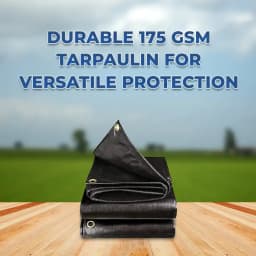 Black HDPE 175 GSM Heavy Duty Plastic Tarpaulin, Tirpal, Tadpatri for Multipurpose, Strong and Long Lasting Product 2