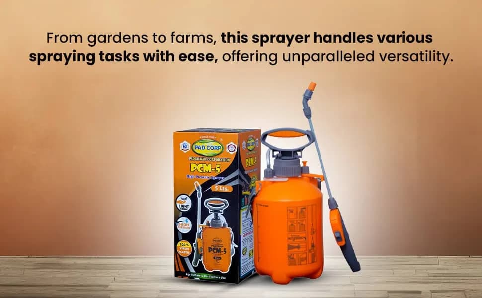 Pad Corp PCM-5 High Pressure 5 L Sprayer, Perfect for Plants, Gardening, Cleaning, and Sanitizing, Light and Versatile - Image 13