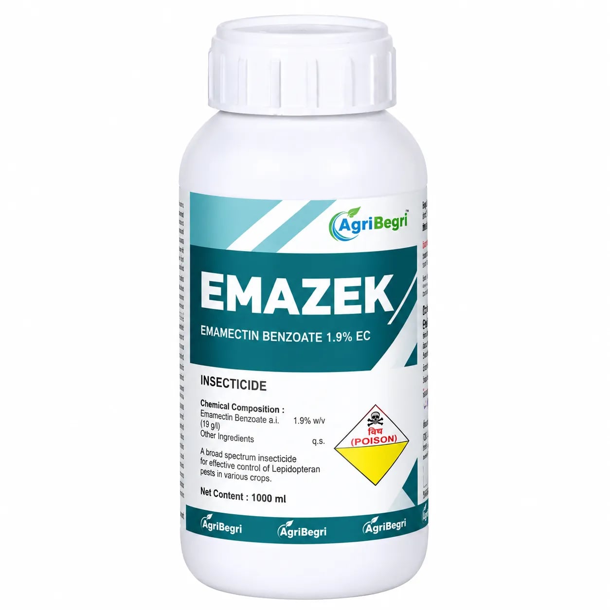 agriBegri Emazek Insecticide (Emamectin Benzoate 1.9% EC) Broad Spectrum Insecticide For Cotton, Chilli & Tomato