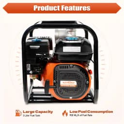 Neptune NPP-30 Water Pump, 3 Inch Outlet, 6.5 HP, 196 CC 4 Stroke Petrol Engine, 3600 RPM Ideal for Farming, Irrigation, Draining & Gardening 8