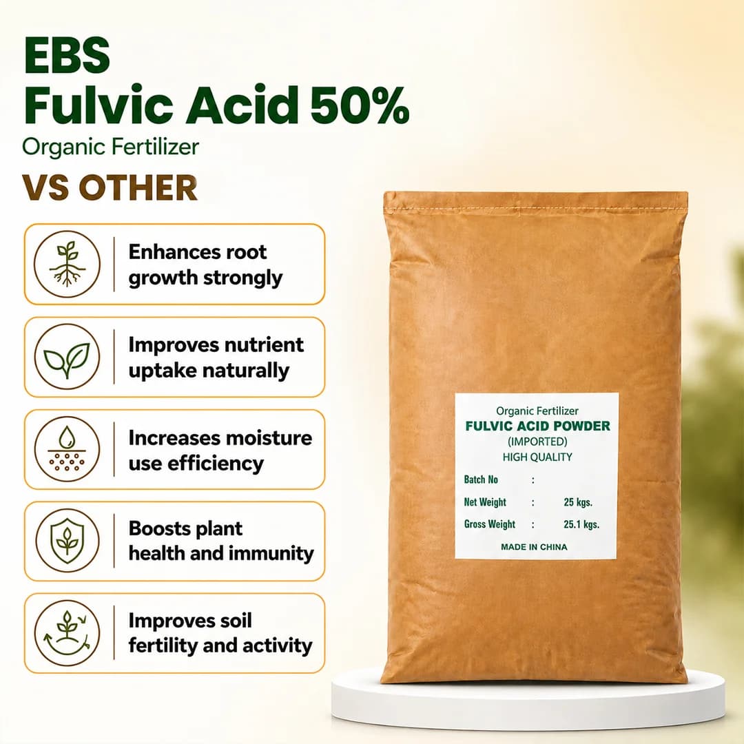 EBS Fulvic Acid Fulvic Acid 50% Organic Fertilizer, Improve Plant Root System, Increase Plant immunity and Growth Booster - Image 7