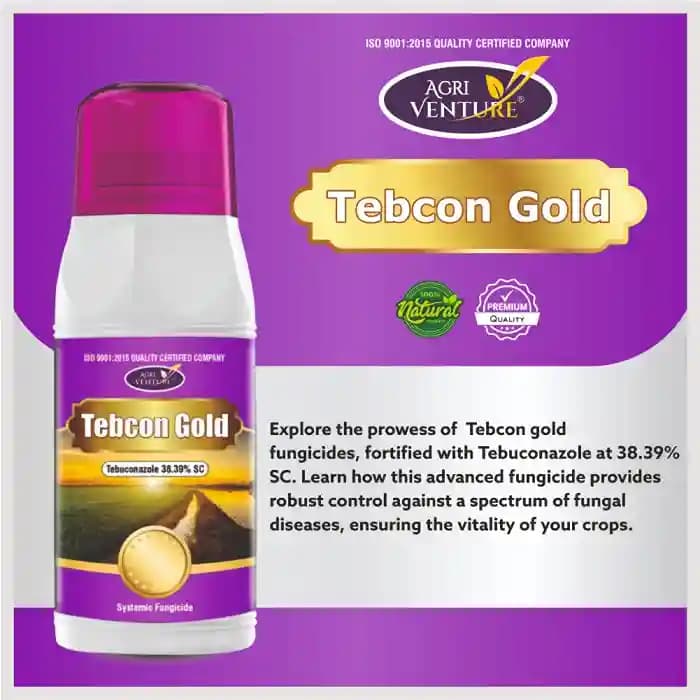 Agriventure Tebcon Gold Tebuconazole 38.39% SC Fungicide, Controls A Wide Range of Fungal Diseases, Including Powdery Mildew, Rusts. - Image 3