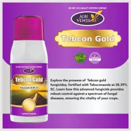 Agriventure Tebcon Gold Tebuconazole 38.39% SC Fungicide, Controls A Wide Range of Fungal Diseases, Including Powdery Mildew, Rusts. 3
