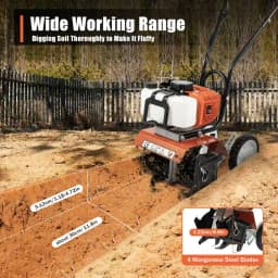 Neptune NC-52 Bottom Mini Power Tiller, 52CC, 2HP Petrol Engine, High Carbon Blades, 10 Width, 4 Depth, Perfect for Agriculture, Farm & Garden Work 6