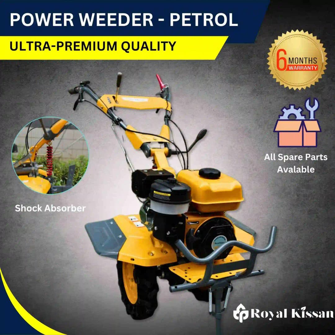Royal Kissan RK-ICP-UP170-SH Ultra Premium Quality Petrol Power Tiller, 4-Stroke 170F Engine and Shock Absorber - FMTTI Tested - Image 2