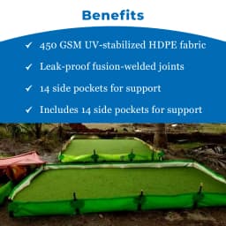 Greeno Biotech 450 GSM Bed for Azolla Cultivation HDPE UV Stabilized, Mutli - Threated Stitching Quality, Waterproof , Well Tested, Durable. 4