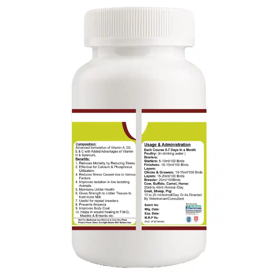 Anfotamin Best Multivitamin for Cow, Buffalo, Horse, Goat, Sheep, Animal Feed Supplements - Image 3