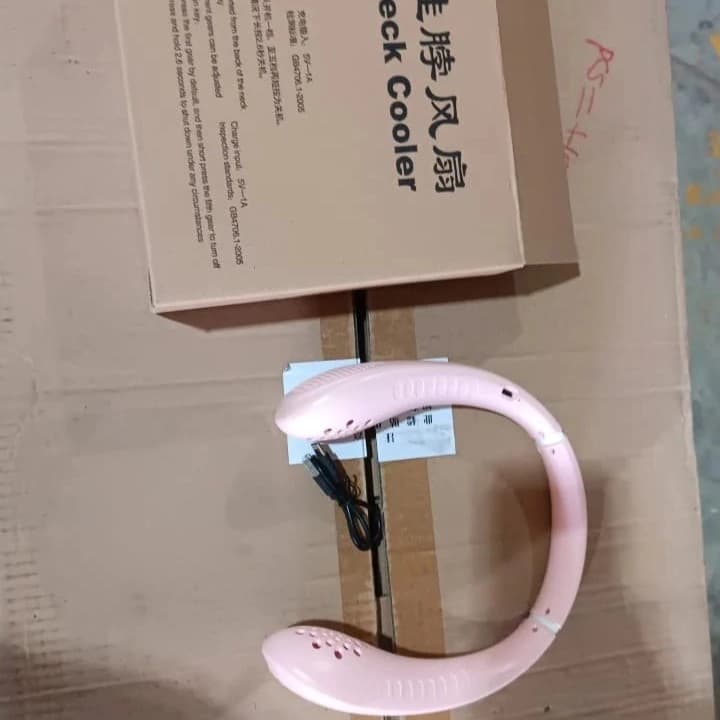 Portable USB Rechargeable Neck Fan, Wearable, 3 Speeds, Headphone Design, Suitable For Outdoor Family Sports Travel - Image 6