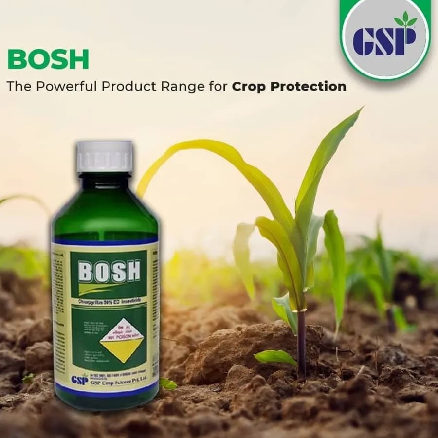 GSP BOSH Chlorpyrifos 50% EC Insecticide, Effective Pest Control In Crops - Image 3