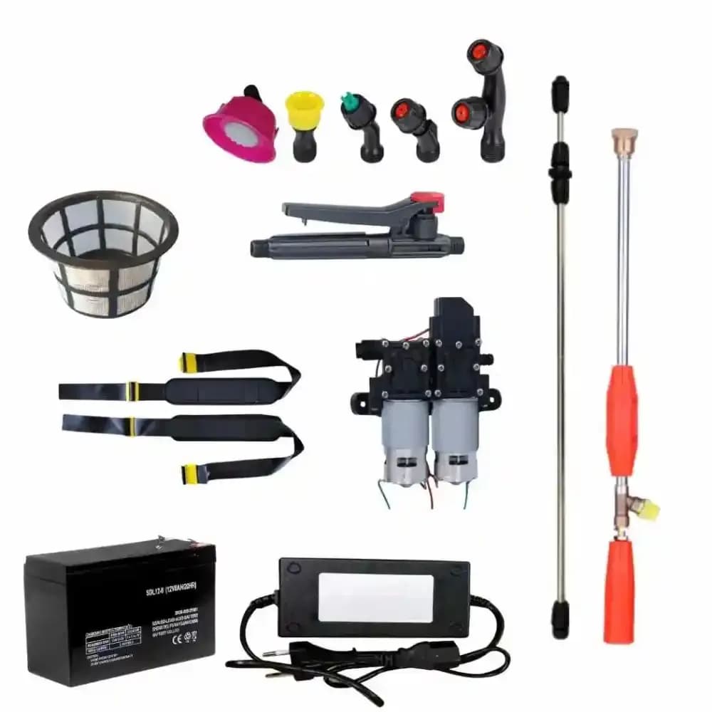 Kamal Agrotech Double Motor Spray Pump, 20L Tank, 12V x 14Ah Battery And Spray Gun, Multi-Purpose Use For Farming - Image 3