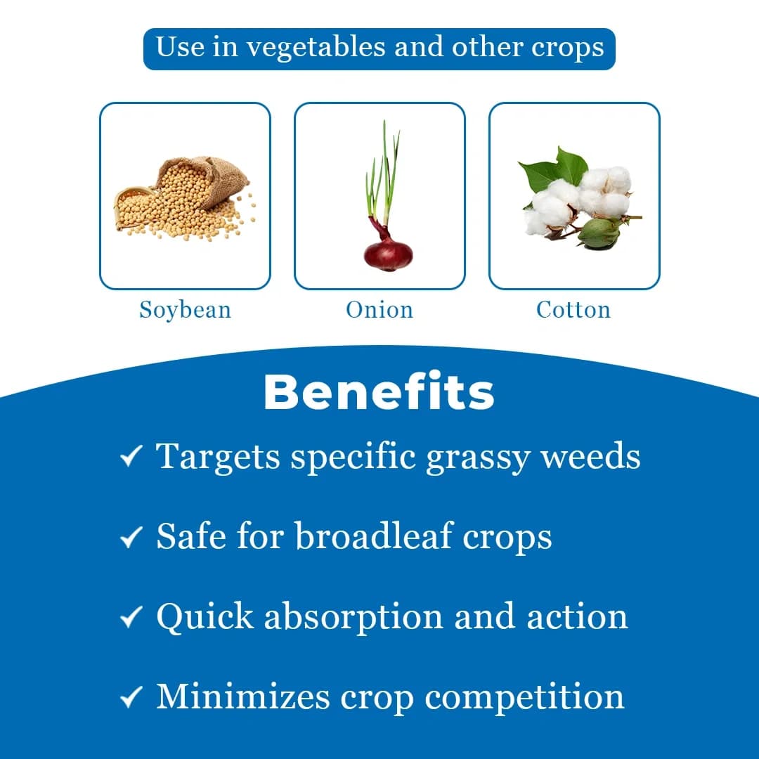 EBS Vardaan Quizalofop-Ethyl 10% EC Herbicide, Used To Control Weeds In Soybean Crops. - Image 4