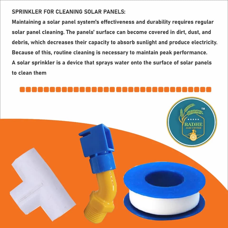 Radhe Solar Panel Cleaning Sprinkler Shower L Type With PVC T, Ideal Solution For Maintaining Solar Panels - Image 4