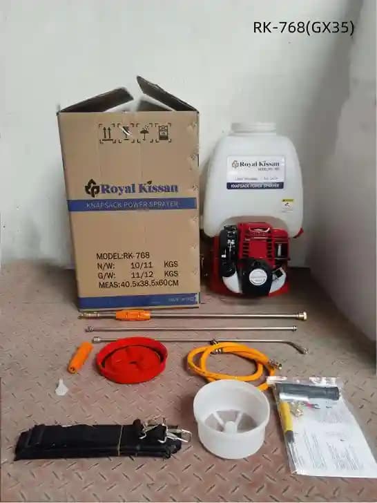 Royal Kissan Knapsack Power Sprayer (RK-PSC-350) 4 Stroke Copper Gx35 Engine 7000 RPM, Used For Agricultural & Gardening Area, 20 L Tank Capacity - Image 7