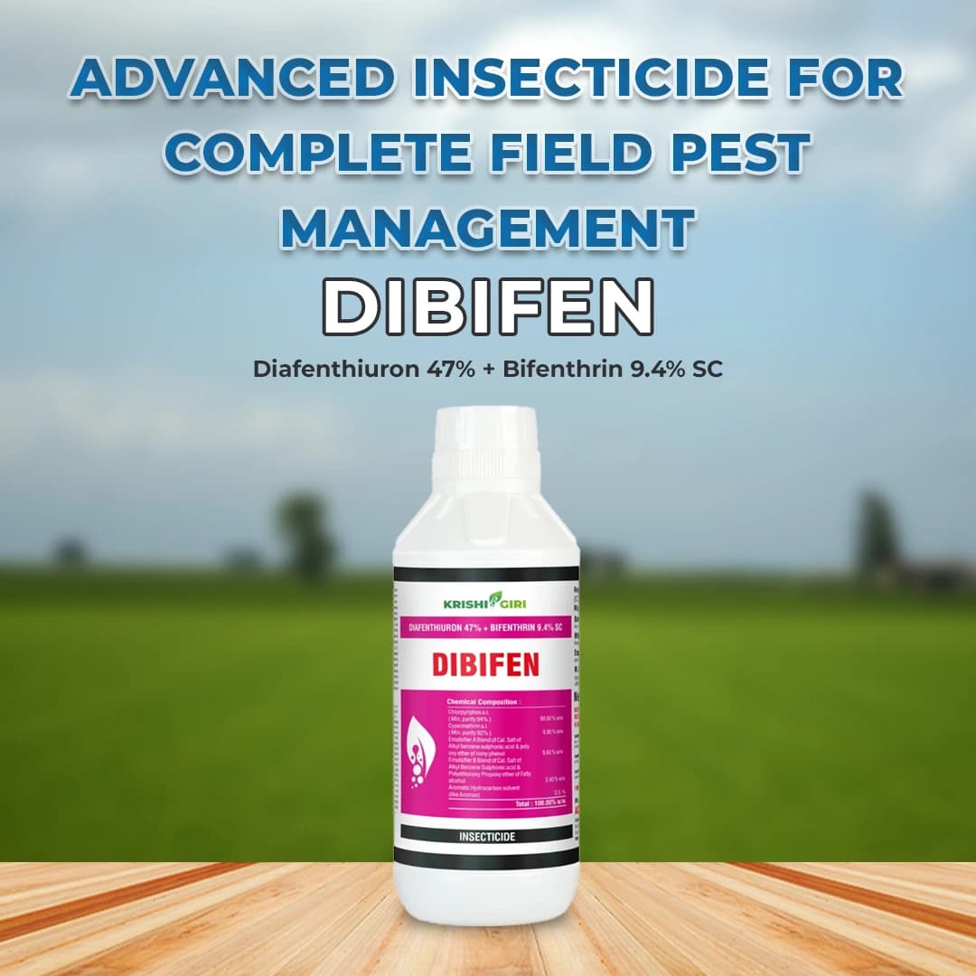 Krishigiri DIBIFEN Diafenthiuron 47% + Bifenthrin 9.4% SC Insecticide, Contact And Stomach, Effective Pest Control In Cotton And Chilli Crops - Image 2