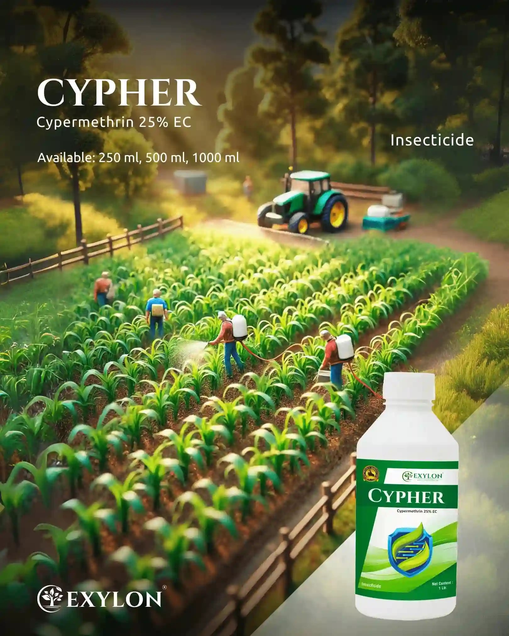 Exylon Cypher Insecticide - Cypermethrin 25% EC