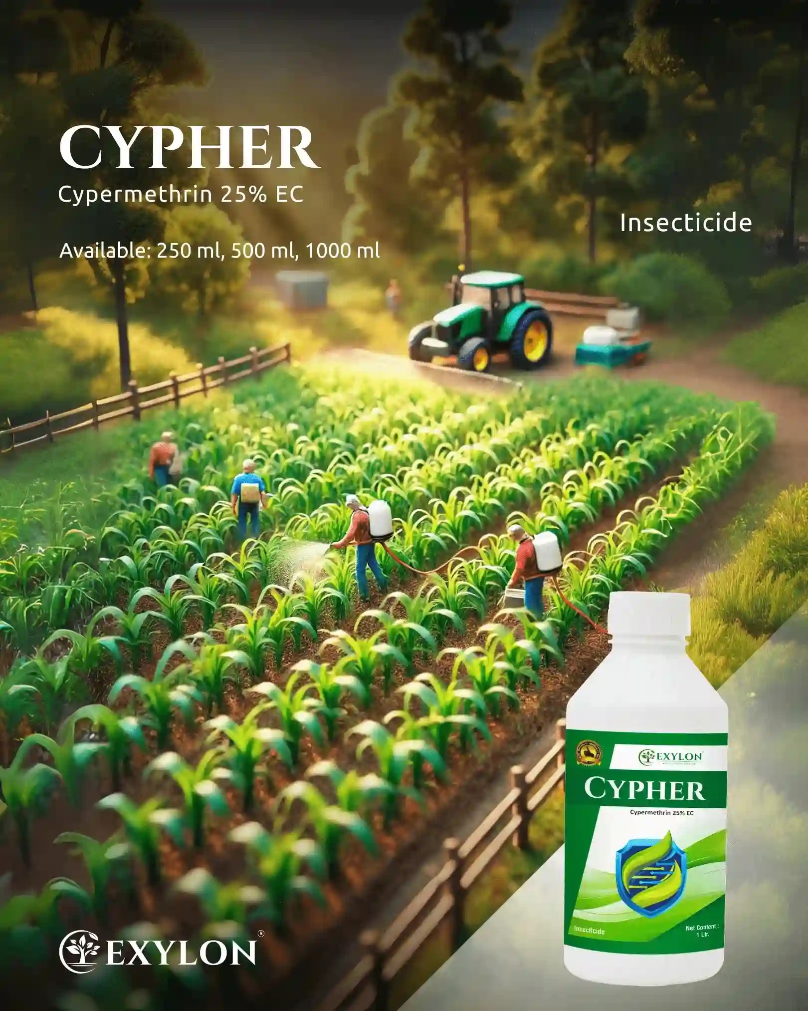 Exylon Cypher Insecticide - Cypermethrin 25% EC
