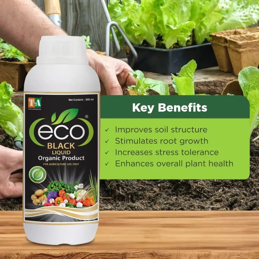 Titan Agritech ECO BLACK Potassium Humate Liquid 20% Organic Fertilizer, Effective For Soil And Plant Growth - Image 2