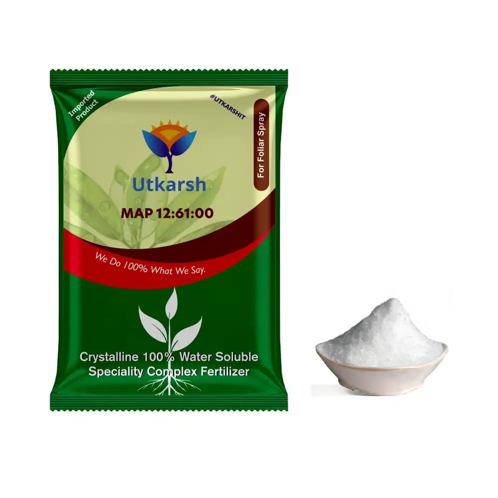 Utkarsh MAP (12:61:00) (Mono Ammonium Phosphate) 100% Water Soluble Complex Fertilizer, Best For Drip Irrigation - Image 2