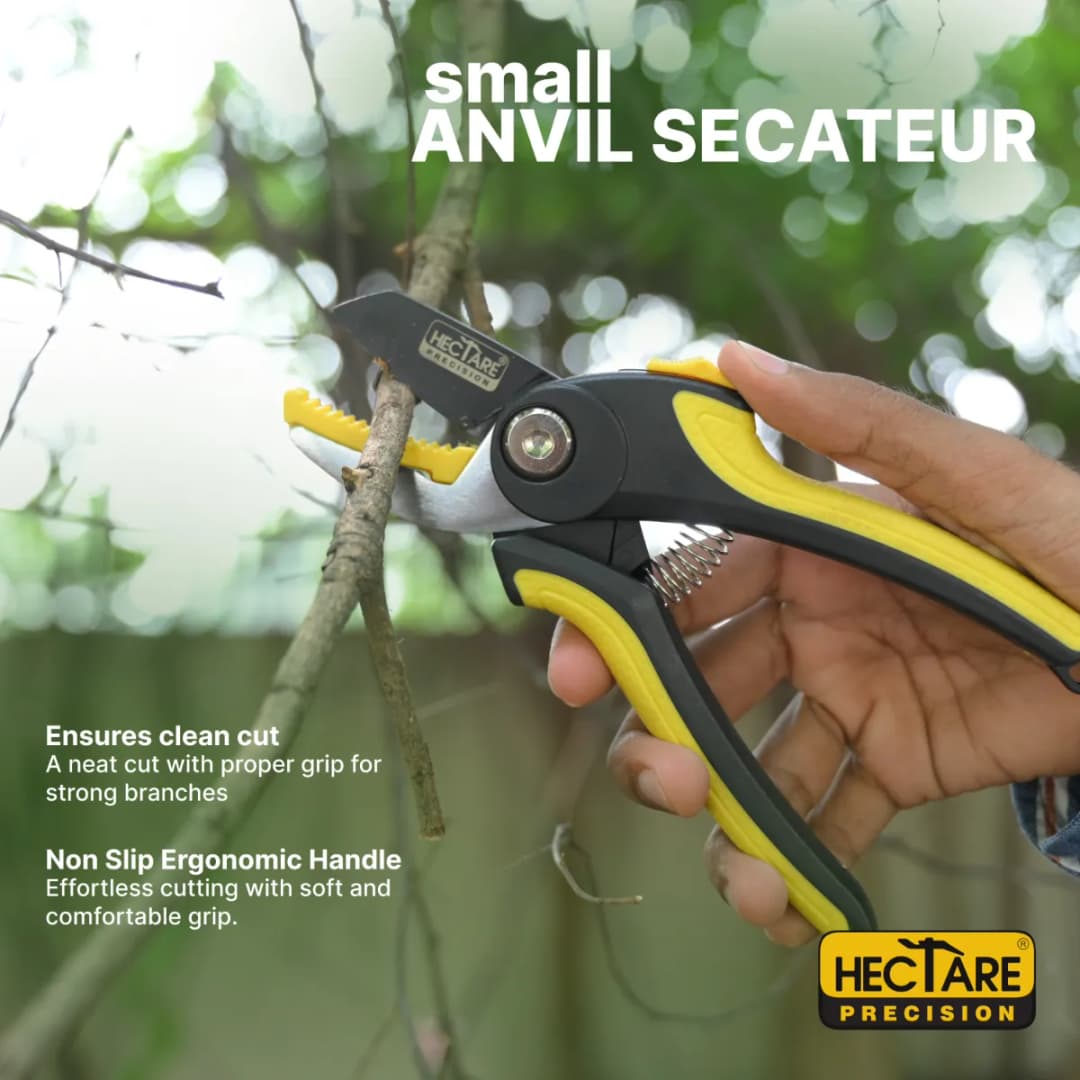 Hectare Precision Garden Pruning Secateur (Anvil Pruner), Plant Cutter For Home Garden - Image 6