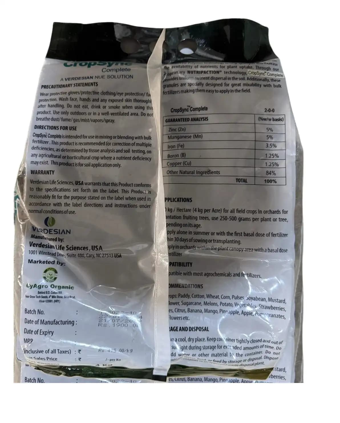 Verdesian CropSync Complete Micronutrient Fertilizer, Innovative Micronutrient Fertilizer For Sustainable Agriculture - Image 2