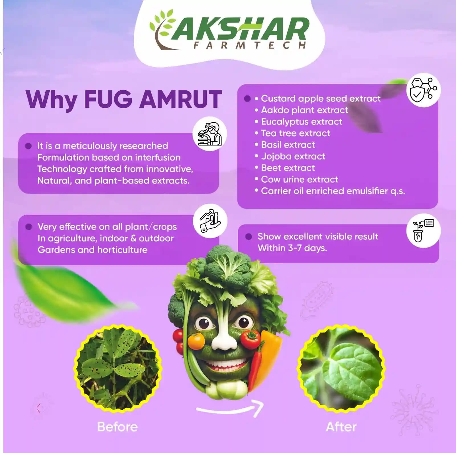 Fug Amrut Organic Fungicide, 100% Natural & Residue-Free, Suitable For All Crops & Farming Methods - Image 3
