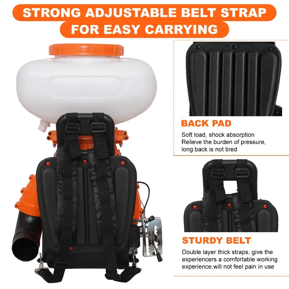 Neptune MBD-20 2 in 1 Knapsack Mist Blower, Powder Duster And Sprayer, 2-Stroke 43CC Petrol Engine, 20L Tank Capacity, Ideal for Farming & Garden - Image 7