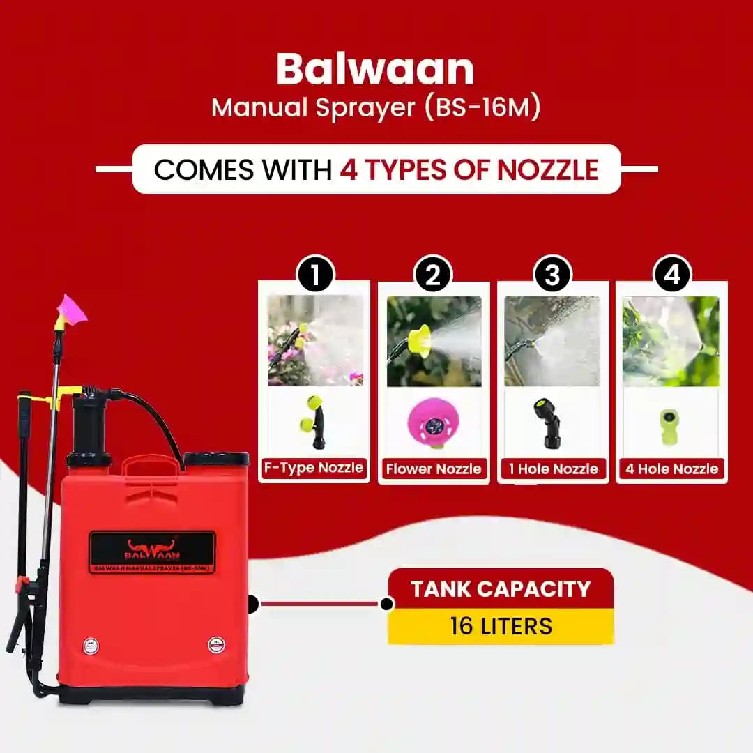 Balwaan BS-16M Manual Sprayer, Use for Pest Control In Garden and Agriculture, 16 L Tank Capacity - Image 5