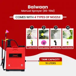 Balwaan BS-16M Manual Sprayer, Use for Pest Control In Garden and Agriculture, 16 L Tank Capacity 5