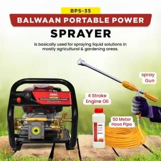 Balwaan BPS 35 Portable Power Sprayer, 4 Stroke Petrol Engine, Used For Spraying Liquid Solutions In Mostly Agricultural & Gardening Area - Image 6