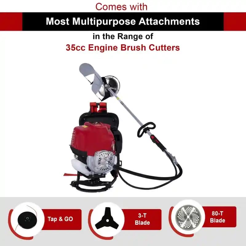 Balwaan BX 35B Brush Cutter, 35CC 4 Stroke Back Pack Crop Cutter Machine with Tap And Go Cutter - Image 6