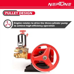 Neptune HTP-Silver Triplex Sprayer Pump, 14-22 L-min Output, High Pressure Tractor-Mounted Sprayer Pump For Fertilizer And Car Wash Solutions 6
