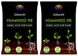 UTKARSH Huminoz-98 Humic Acid 98% for Plant, Plant Fertilizer For Potted Plants, Plant Growth Enhancer, Soil Conditioner, Improves Plant Root System 7