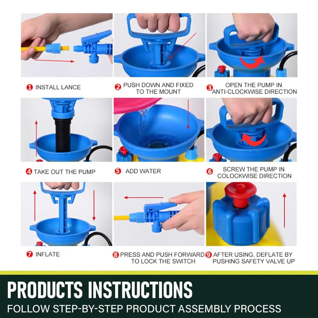 Neptune NF-8.0 Hand Operated Sprayer, 8-Liter Adjustable Shoulder Strap, Pressure Relief Valve, Ideal For Gardening, Cleaning And Agriculture - Image 9