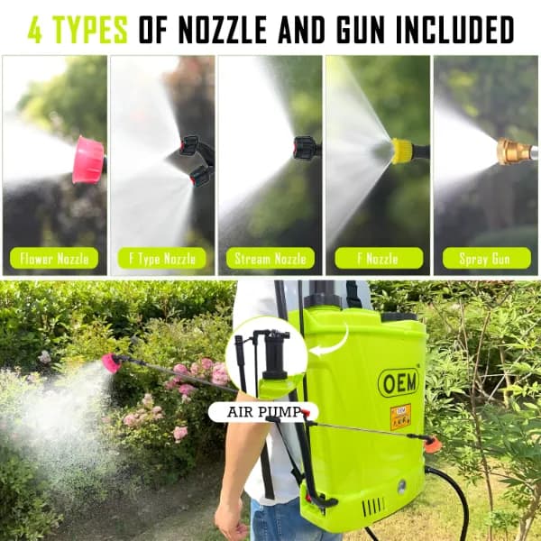 OEM 2 In 1 Manual and Battery Operated Multipurpose Sprayer 12Vx8A (18L Capacity), Agriculture Sprayer Pump, High-Pressure Pesticide Sprayer - Image 5
