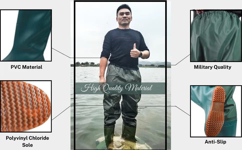 वीआईपी फिशिंग सेफ्टी जूते, मछली पकड़ने के जूते, जलरोधक जूते, लंबे समय तक आराम और सुरक्षा प्रदान करते हैं। - Image 9