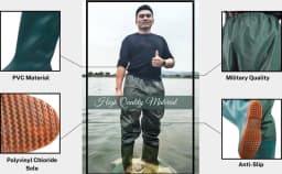 वीआईपी फिशिंग सेफ्टी जूते, मछली पकड़ने के जूते, जलरोधक जूते, लंबे समय तक आराम और सुरक्षा प्रदान करते हैं। 9