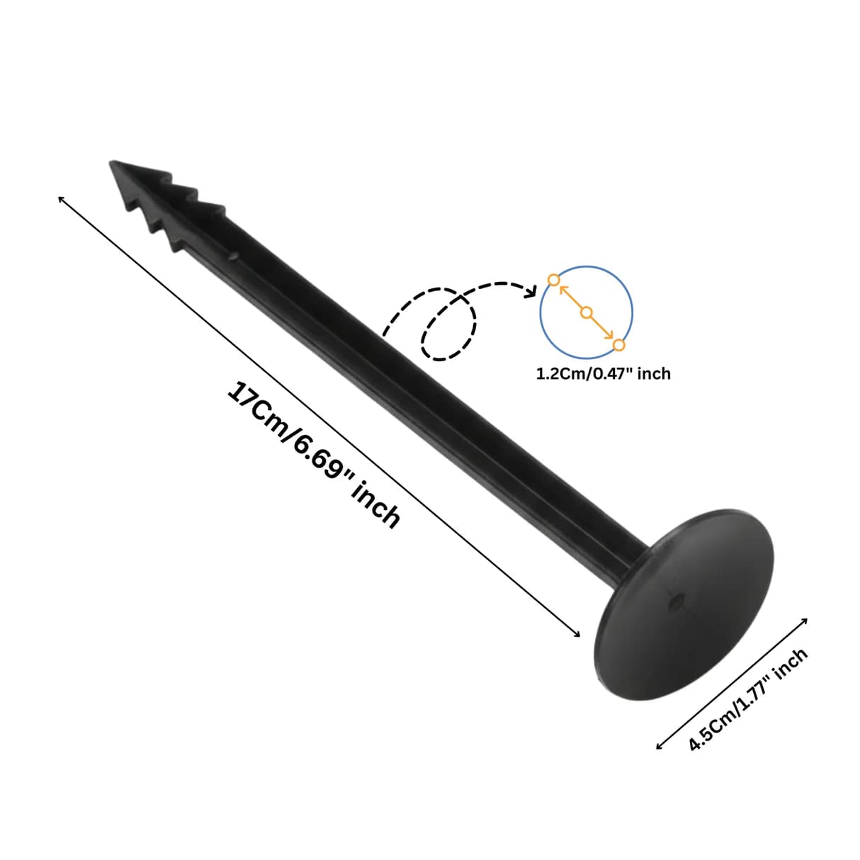 Singhal 17 Cm Plastic Weed Mat Anchor Peg For Landscape Fabric Fixing - Image 2