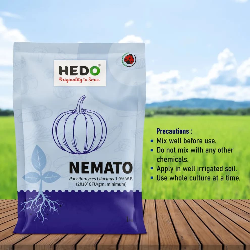 HEDO Nemato (Paecilomyces Lilacinus 1.0% WP) Bio Pesticide, Effective Against White Grubs And Other Harmful Soil Pathogens - Image 5