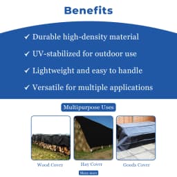 Black HDPE 175 GSM Heavy Duty Plastic Tarpaulin, Tirpal, Tadpatri for Multipurpose, Strong and Long Lasting Product 4