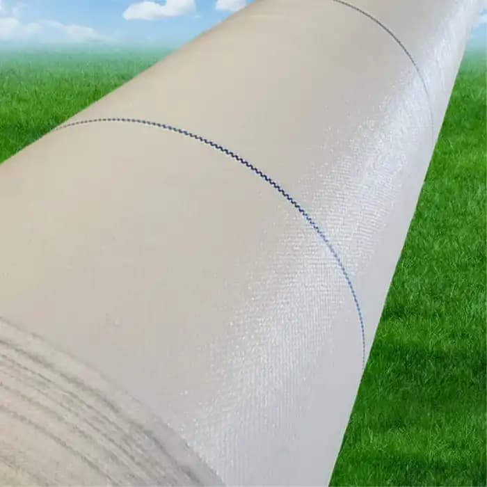 Singhal 150 GSM Weed Barrier Sheet, Landscape Fabric, Heavy Duty, Weed Block Gardening Mat For Gardens (White) - Image 4
