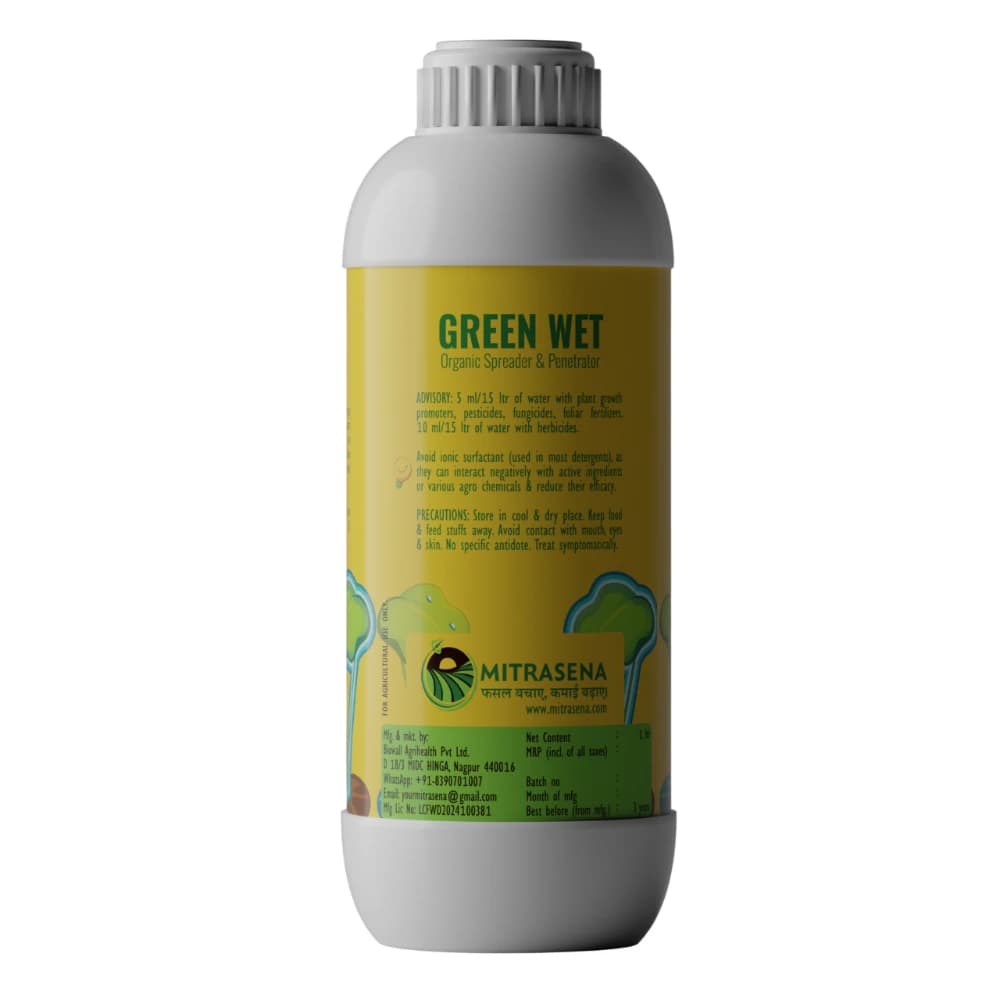 Biowall GREEN WET Spreader, Silicon Surfactant, Non-Ionic, Reliable Activator For All Crops - Image 2