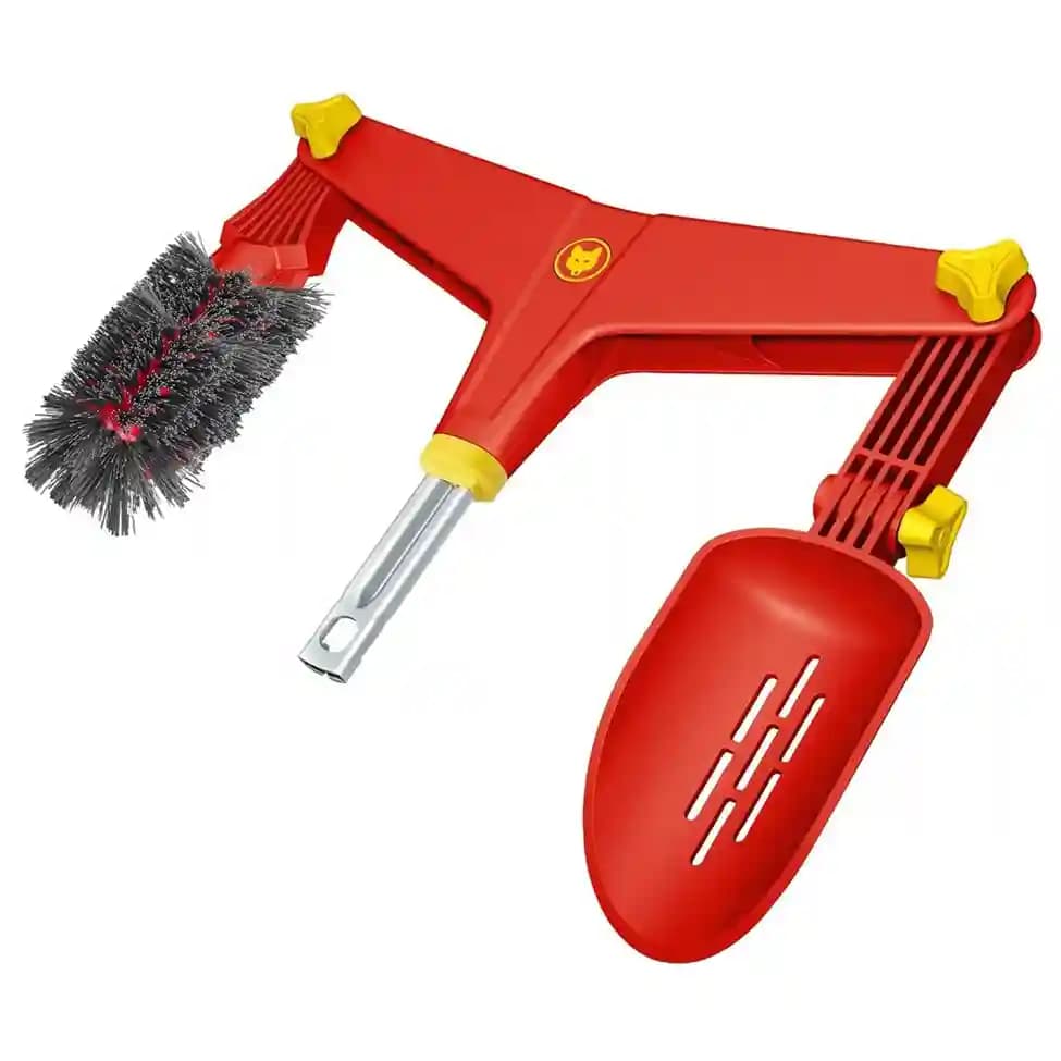 Wolf Garten Gutter Cleaner (GC-M), 2-In-1 Gutter Cleaner Features Both Leaf Scoop and Gutter Brush - Image 3