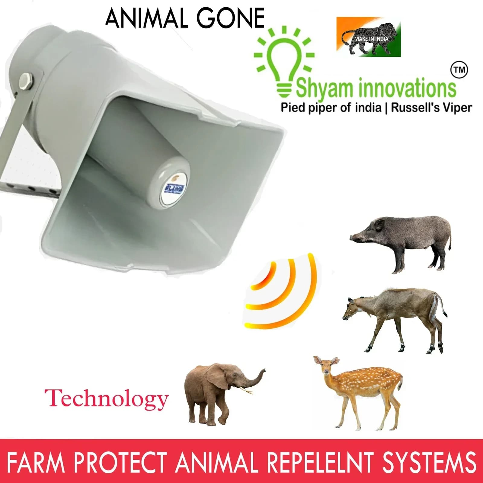 Shyam Wild Animal Repellent System For Farm Area with Ultrasonic & Motion Sensor - Image 3