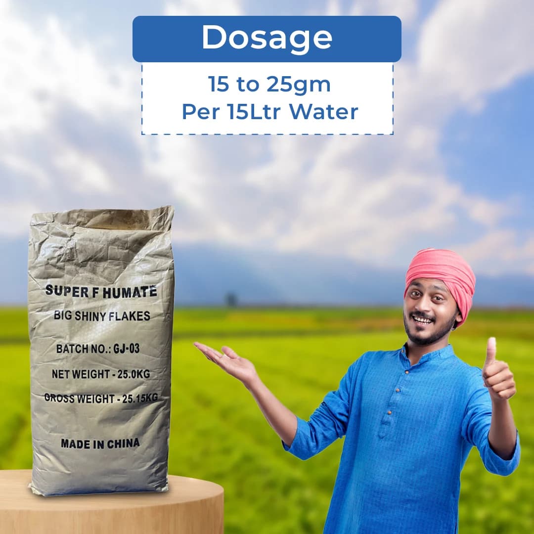 Imported Super Potassium Humate 98% Flakes, Humic Acid 70%, Fulvic 6%, PGR - Plant Growth Promoter (25 Kg Loose Bag) - Image 5