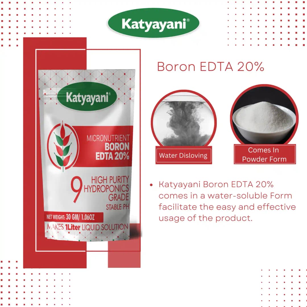 Katyayani Boron 20% EDTA Micronutrient Fertilizer, Hydroponics Grade, Water-Soluble and Enhanced Nutrient Uptake - Image 3