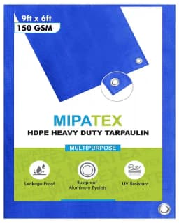 Mipatex Tarpaulin 150 GSM Waterproof Multipurpose Plastic Heavy Duty with Aluminium Eyelets. 7