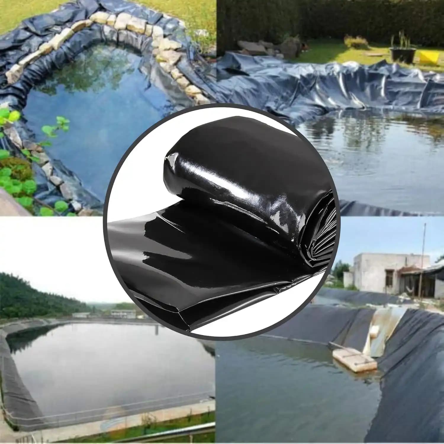 Singhal 300 Micron HDPE Pond Liner Sheet, Heavy Duty Black Waterproof - Image 3