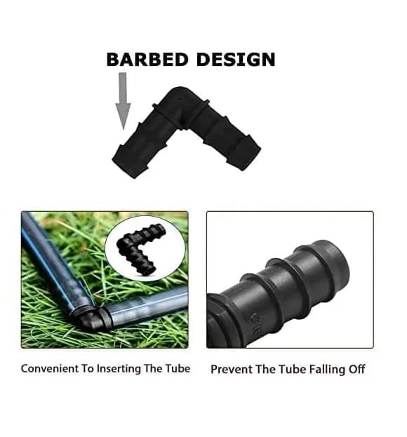 Radhe Elbow L Connector 16mm, Garden Drip Irrigation Accessories For 16mm Pipe - Image 3