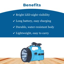 NCS Aura Flashlight Torch, 3.7 V 6000 mAh Lithium-Ion Battery, Can Be Used In Agricultural Activities, Outdoor Activities, and Home 4